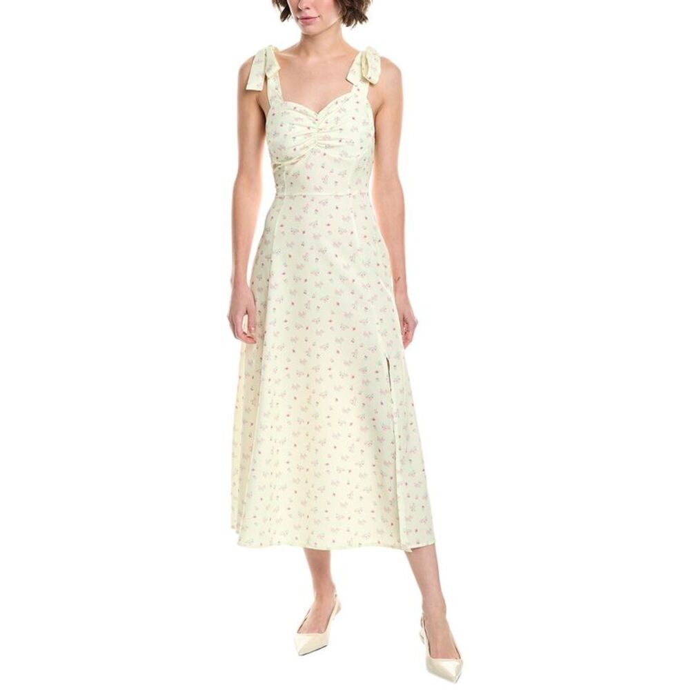 Hl Affair Womens Midi Dress, Yellow